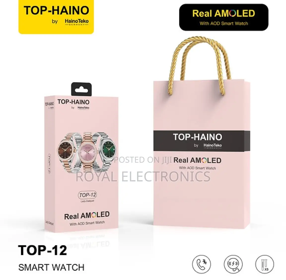 Hainoteko Germany Real Amoled Ladies Smart Watch