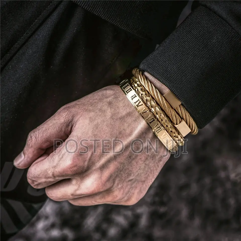 Luxury 3pcs/Set Stainless Steel Men's Bracelet