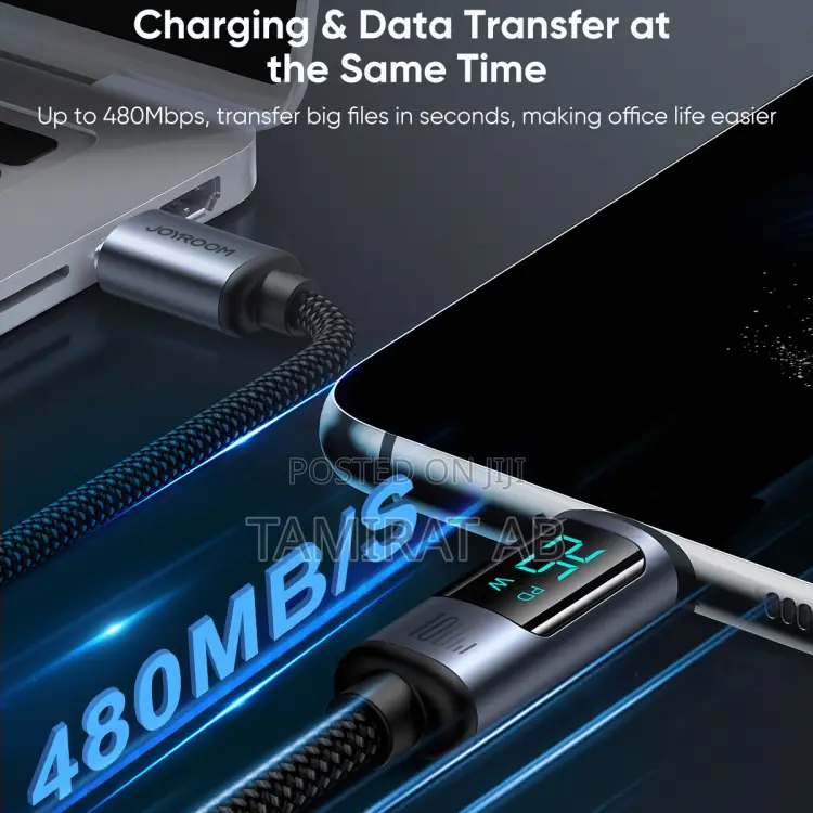 Joyroom - 100w Type-C to Type-C Digital Display Data Cable