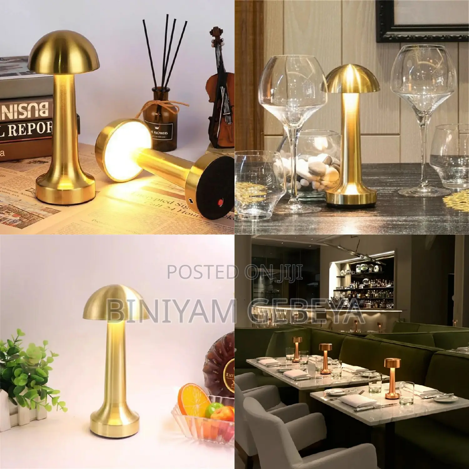 ለቤት፣ለቢሮ ተመራጭ Mushroom_design Rechargeable LED Table Lamp