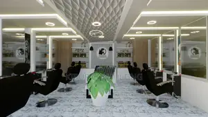 Men Barbershop Interior Design Finishing