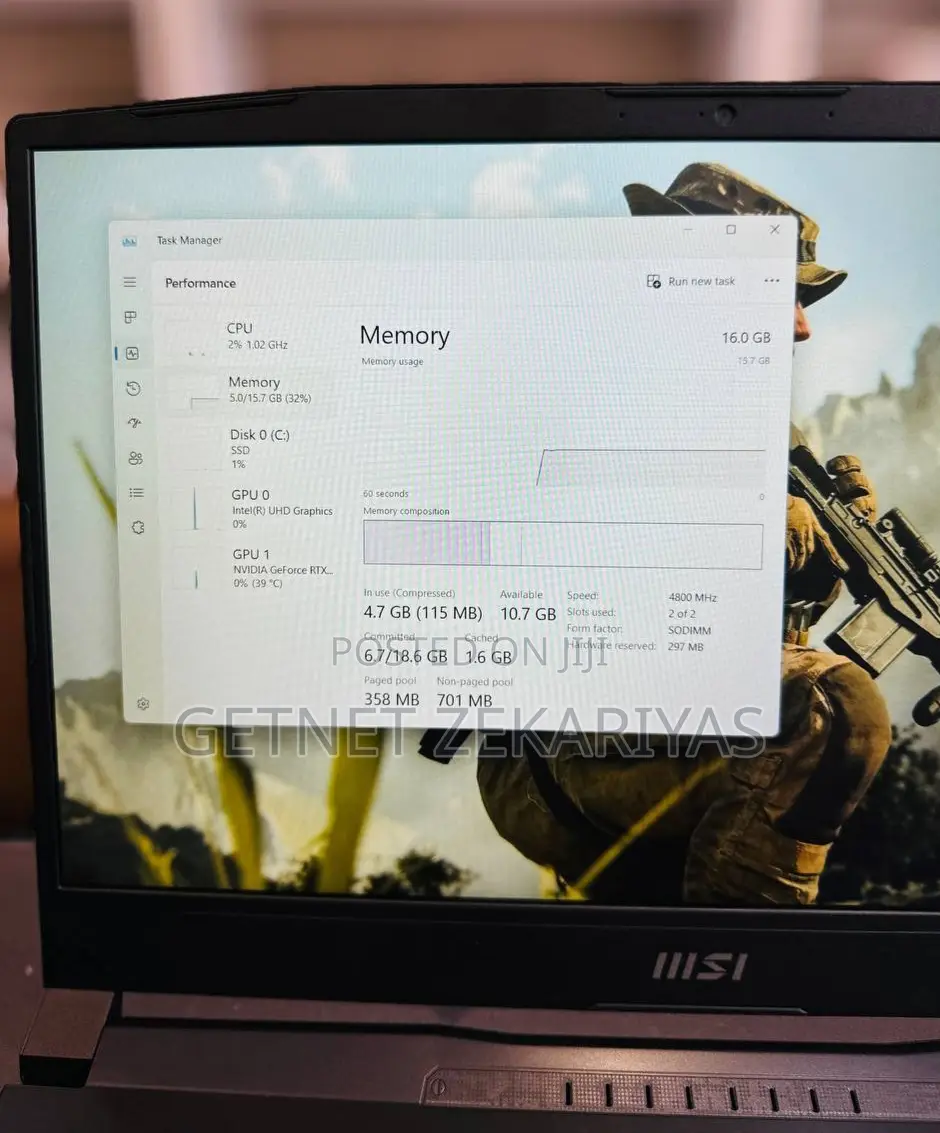 New Laptop MSI Katana 15 16GB Intel Core I7 SSD 512GB