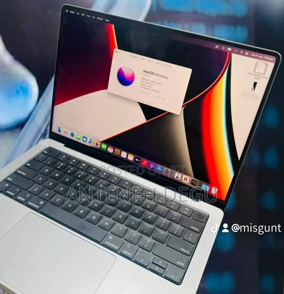 New Laptop Apple MacBook Pro 2021 M1 16GB Apple M1 Pro SSD 512GB