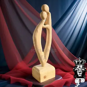 Home Decor Wooden Handicraft Couple Sclupture