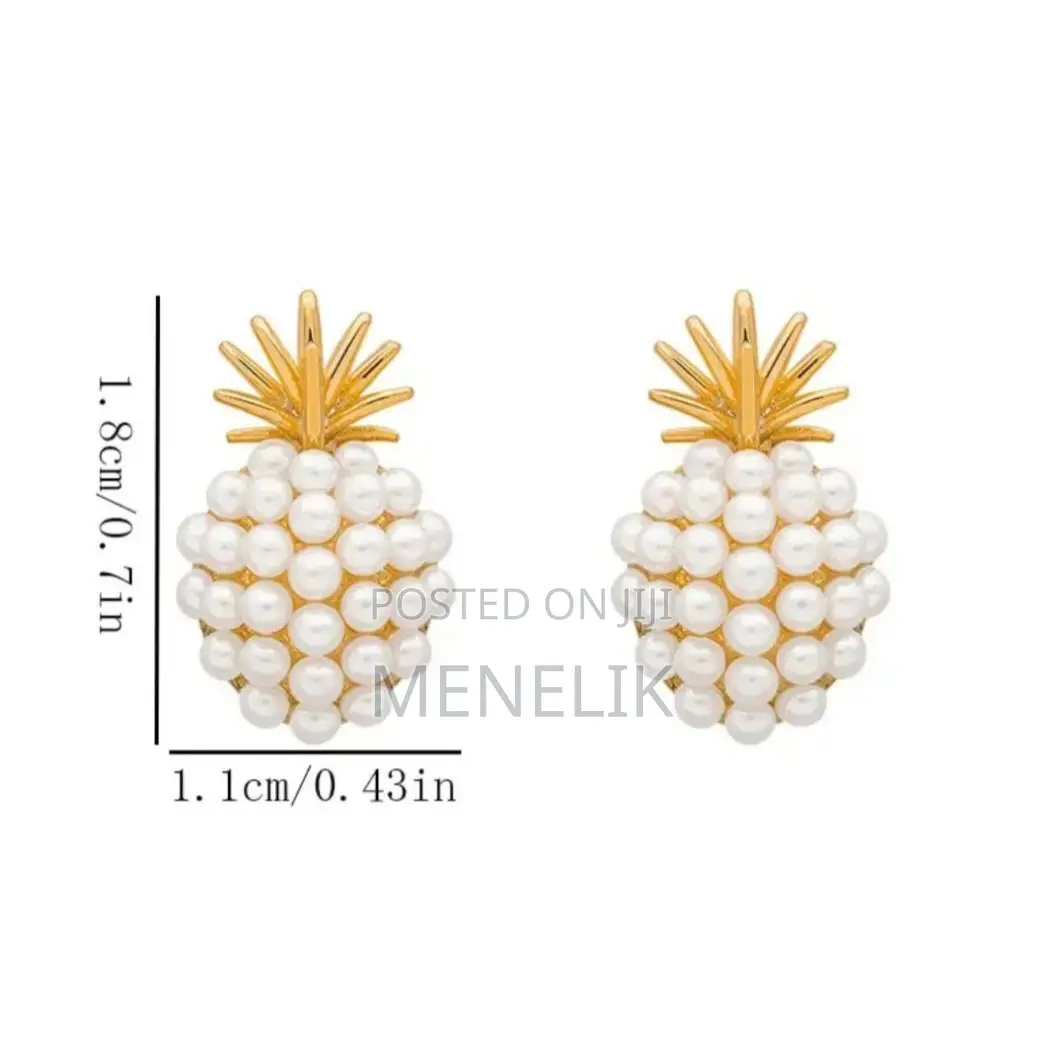 Pineapple Shaped Faux Pearl Earrings