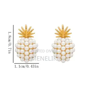 Pineapple Shaped Faux Pearl Earrings