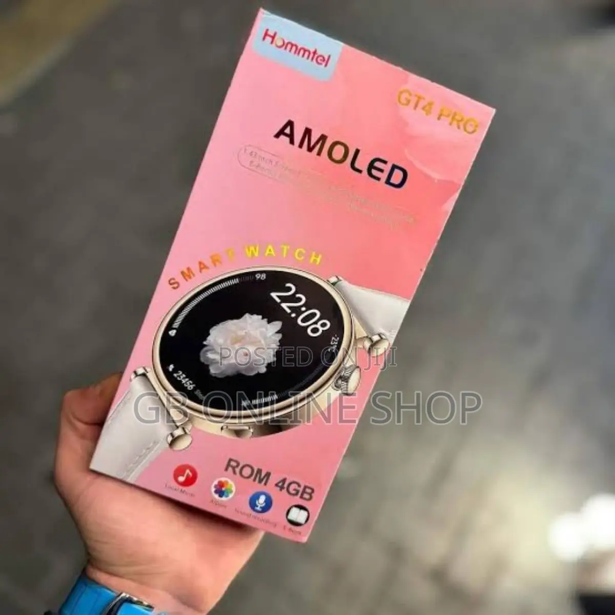 Hommtel GT4 Pro 4GB Rom Amoled Smart Watch