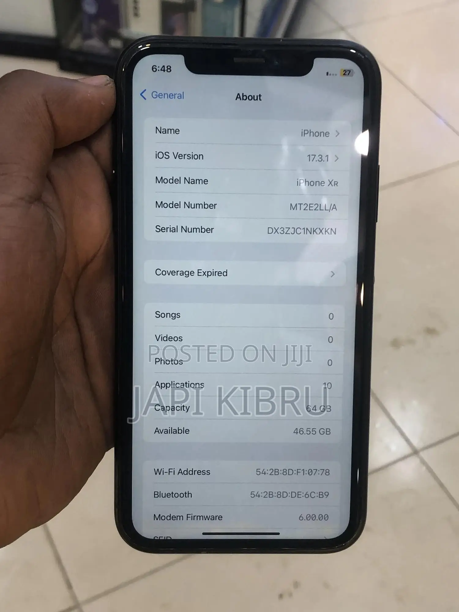 Apple iPhone XR 64 GB Black