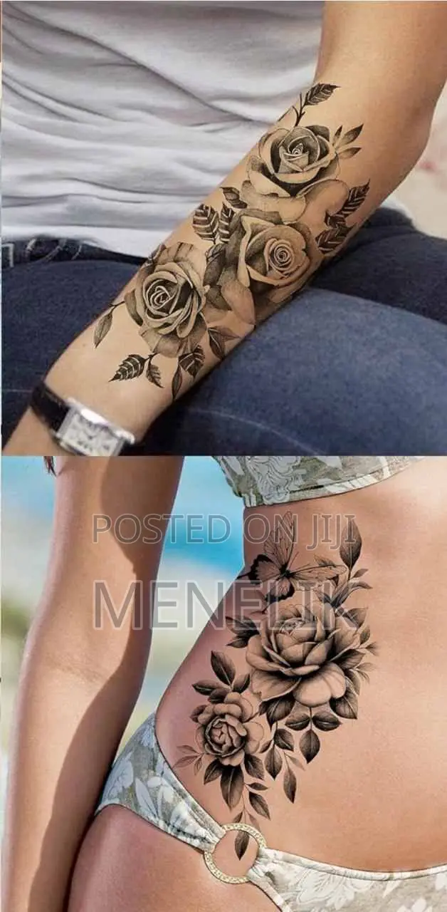 Floral Temporary Tattoo