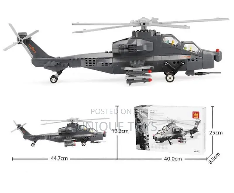 Airforce Gunship Building Blocks Model Set