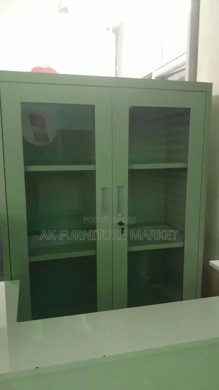 2 Door Half Glass Office Shelf