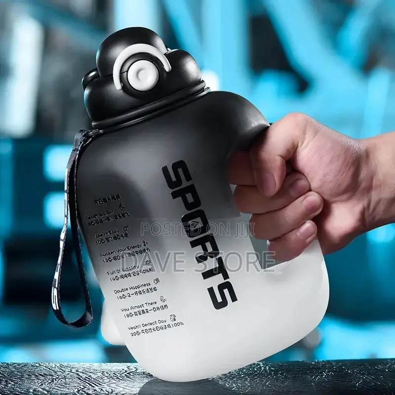 1.7L Sport Water Bottle With Straw