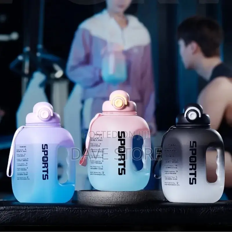 1.7L Sport Water Bottle With Straw