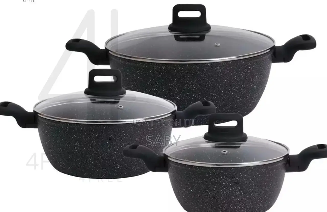 Momcocmarble Coated Granite Casserole Cookware Set