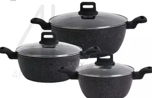 Photo - Momcocmarble Coated Granite Casserole Cookware Set