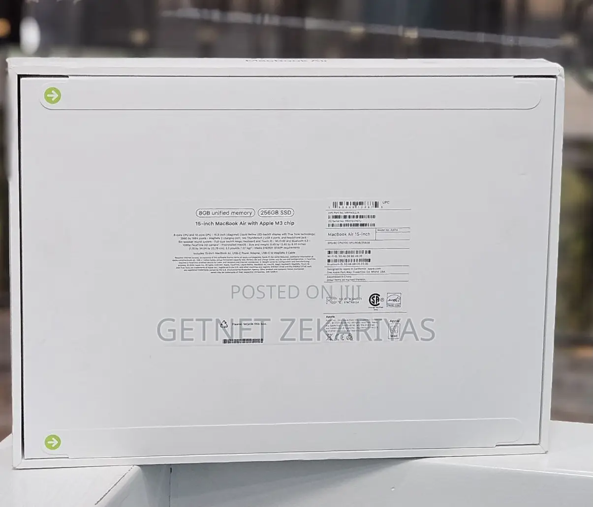 New Laptop Apple MacBook Air 8GB Apple M3 SSD 256GB