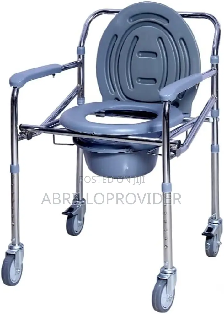Wheelchair, Transport Beside Commode Chair, Waterproof Rolli