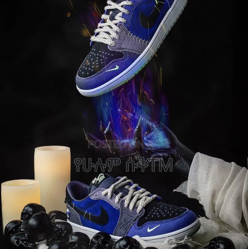 Original Air Jordan 1 Low Zion Williamson -Voodoo Blue Shoes