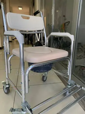 Photo - HOMCOM 3-in-1 Shower Commode Wheelchair, Transport Whelchair