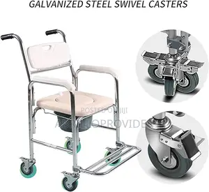 Photo - 3-in-1 Commode Wheelchair, Shower Chair Wheelchair