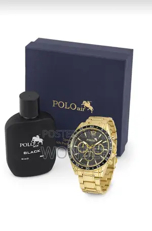 POLO AIR Men's Wristwatch and Perfume Set Combination!