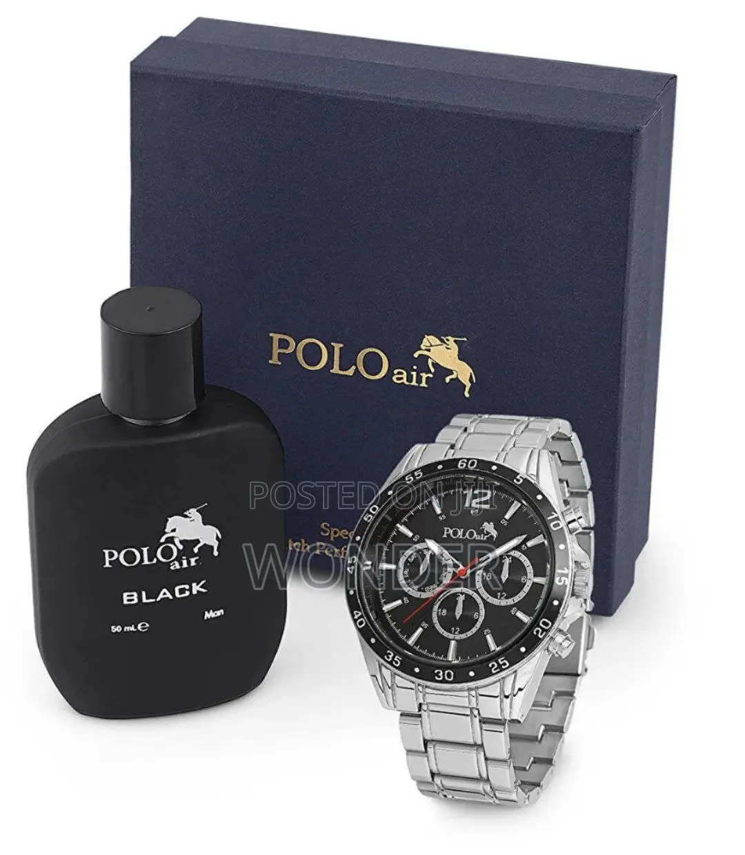 POLO AIR Men's Wristwatch and Perfume Set Combination!