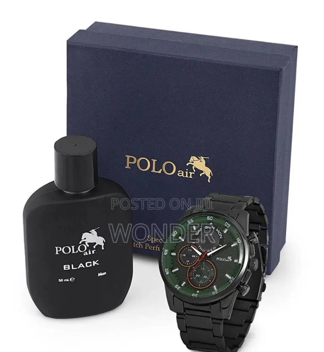 POLO AIR Men's Wristwatch and Perfume Set Combination!