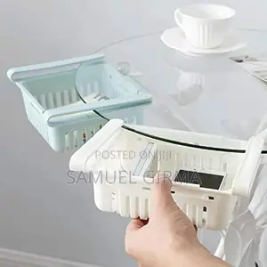 ~Expandable Plastic Space Saver Fridge Storage Rack Box .