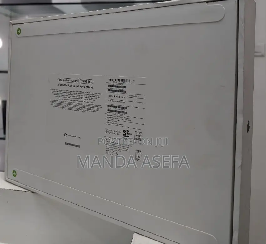 New Laptop Apple MacBook Air 8GB Apple M3 SSD 512GB