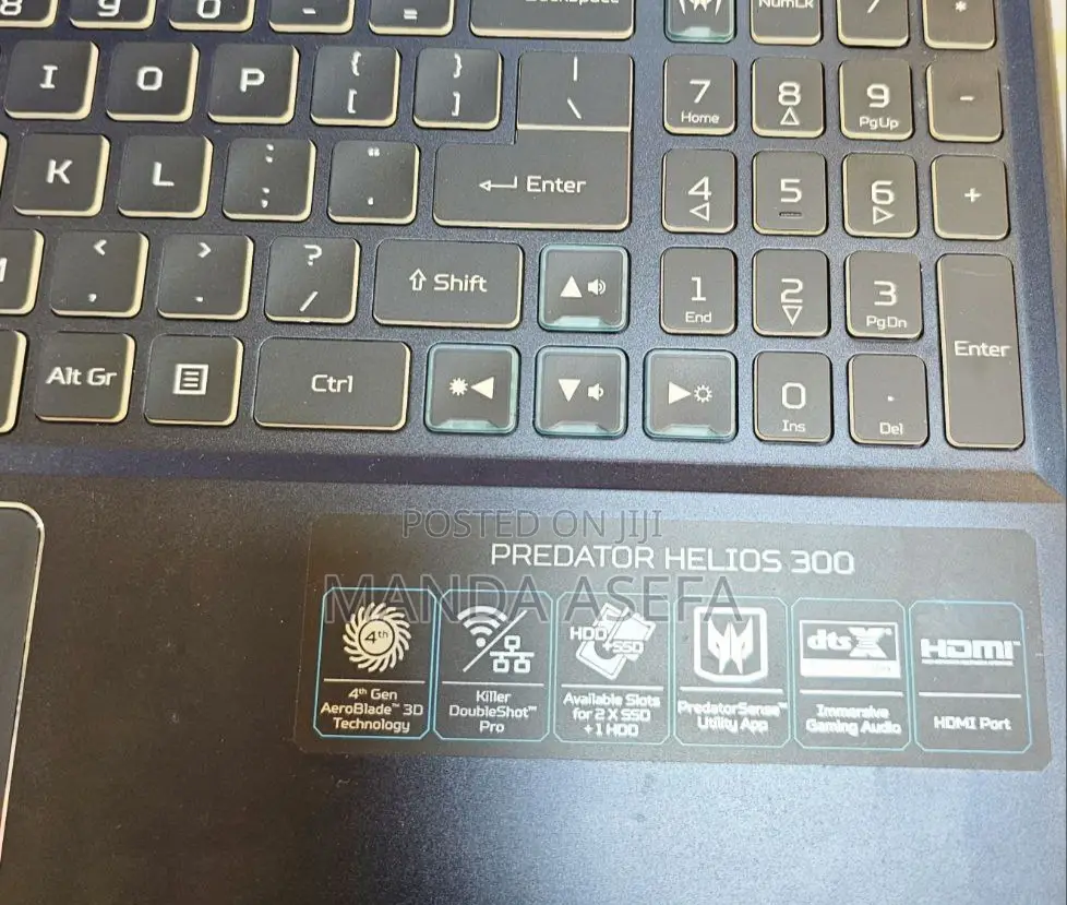 New Laptop Acer Predator Helios 300 16GB Intel Core I7 HDD+SSD 1T