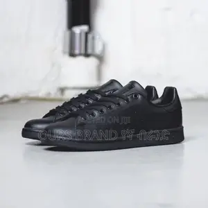 Adidas Stan Smith Triple Black Low Cut Sneakers Shoes