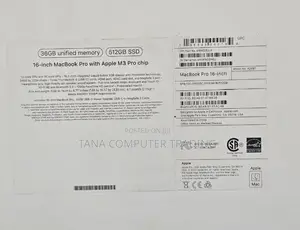 New Apple MacBook Pro 2023 M3 Pro 16-Inch 32GB Apple M3 Pro SSD 512GB