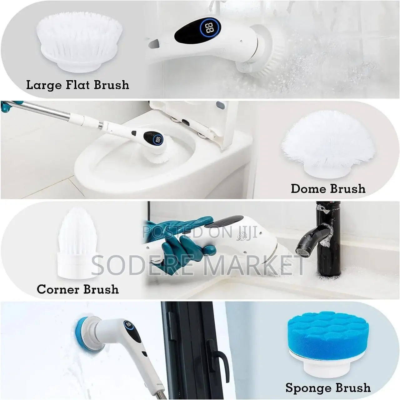 9-in-1 Multifunctional Wireless Electric Cleaning Brush