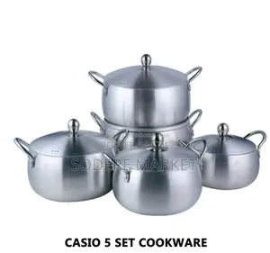 Casio 5 Set Cookware (ካሲዮ 5 ሴት የወጥ ቤት እቃዎች)