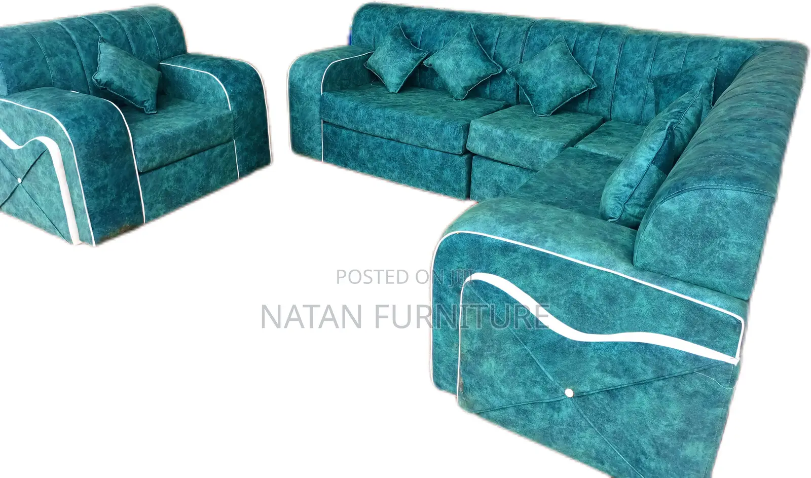 Sofa L Shape or Corner Sofa Made of Wooden Material