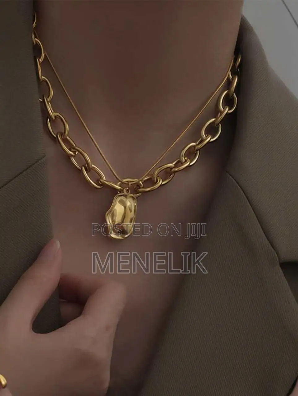 Stainless Steel 2pcs Necklace Chain