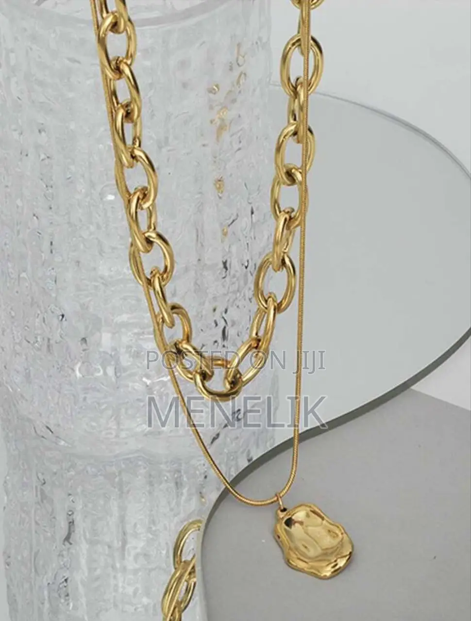 Stainless Steel 2pcs Necklace Chain