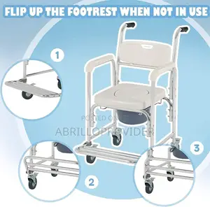 Photo - Comfortable Commode Chair\|4 in 1 Wheelchair\Shower Chair