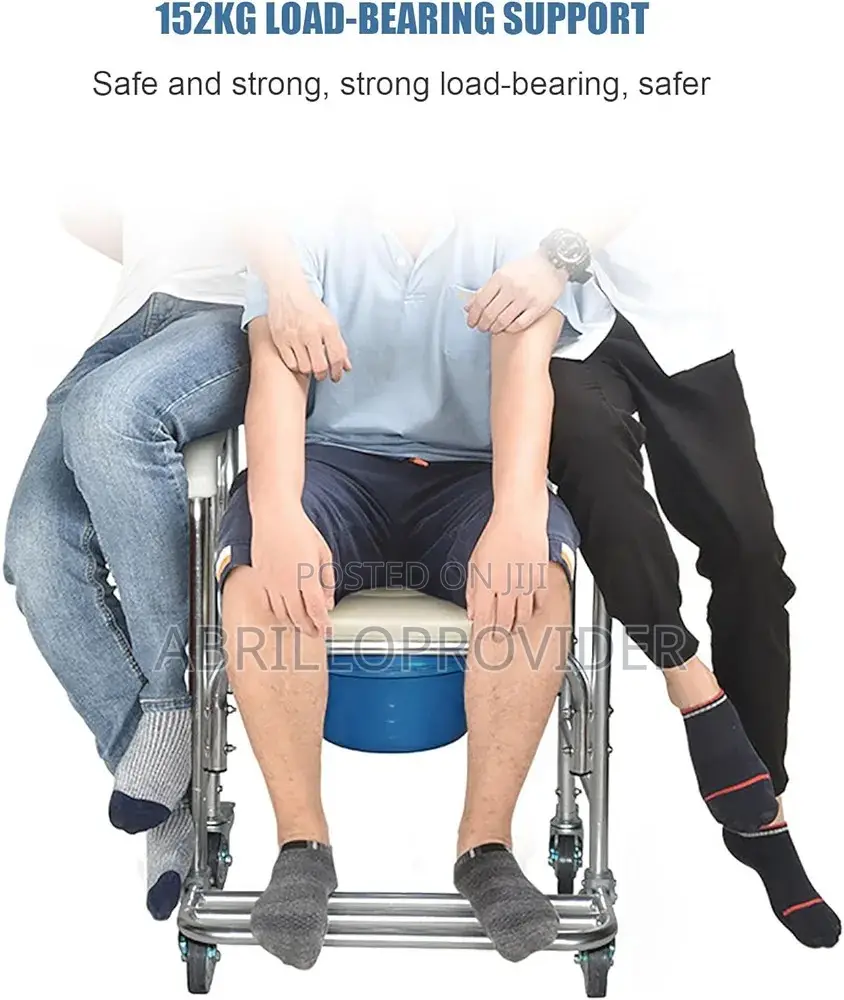 Shower Commode Wheelchair, Comfortable Padded Seat,Whelchair