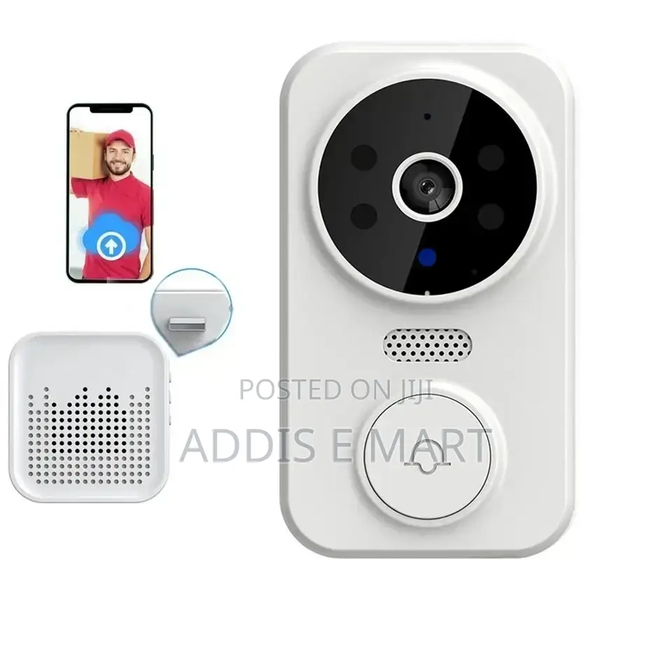 ከ Wi-Fi ጋር መገናኘት የሚችል ባለ ካሜራ የበር ደወል Wireless Doorbell