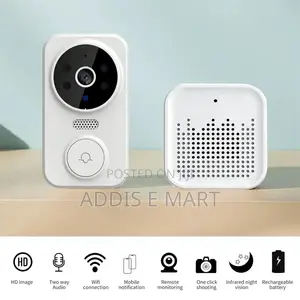ከ Wi-Fi ጋር መገናኘት የሚችል ባለ ካሜራ የበር ደወል Wireless Doorbell