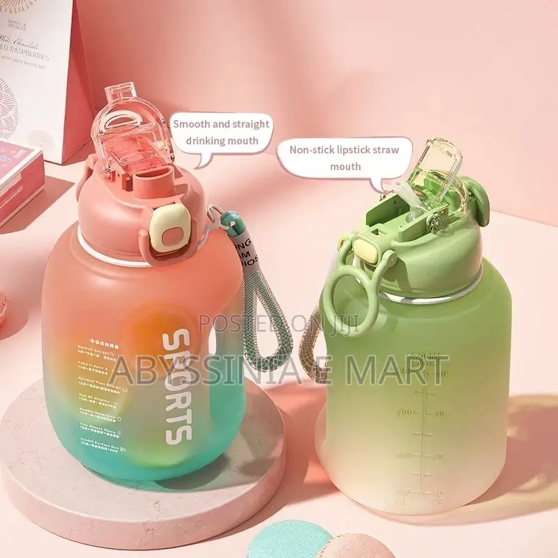 1.7L Sport Water Bottle With Straw