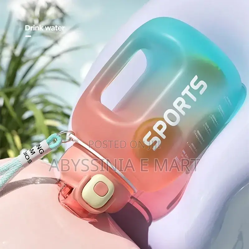 1.7L Sport Water Bottle With Straw