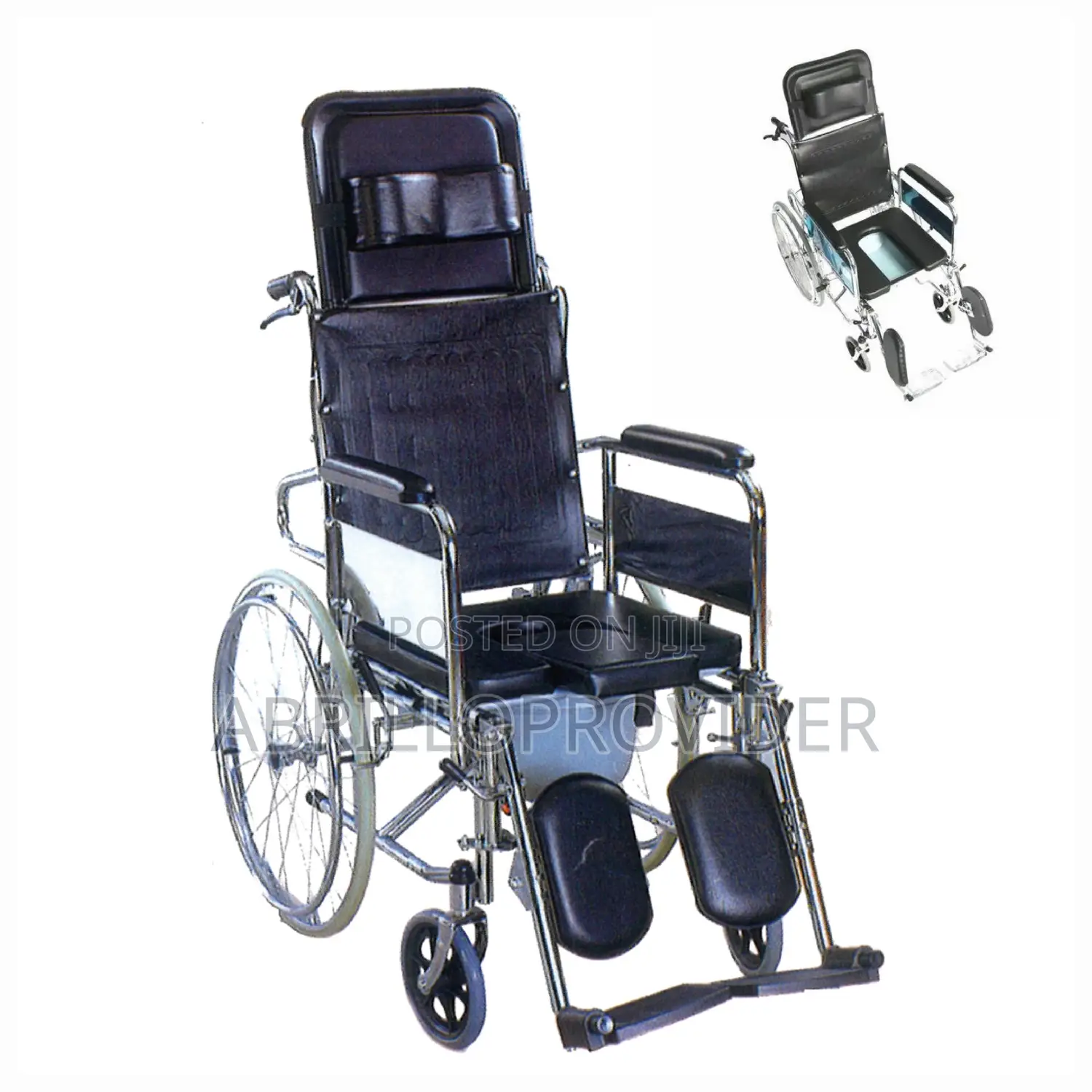 Commodes Wheelchair, Size: 670x1050x510 Mm||Recliner