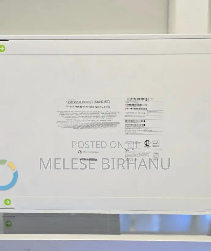 New Laptop Apple MacBook 8GB Apple M3 SSD 512GB