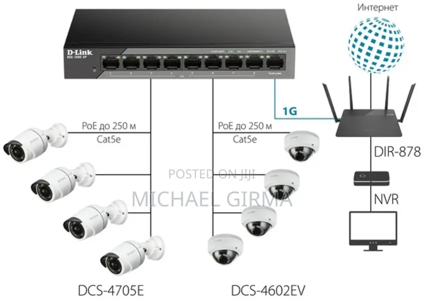 D-Link 8+1 Poe Switch