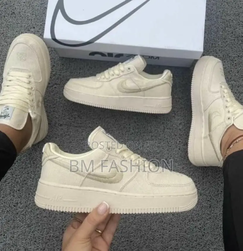 Stussy Master Quality Air Force 1 Cream Color