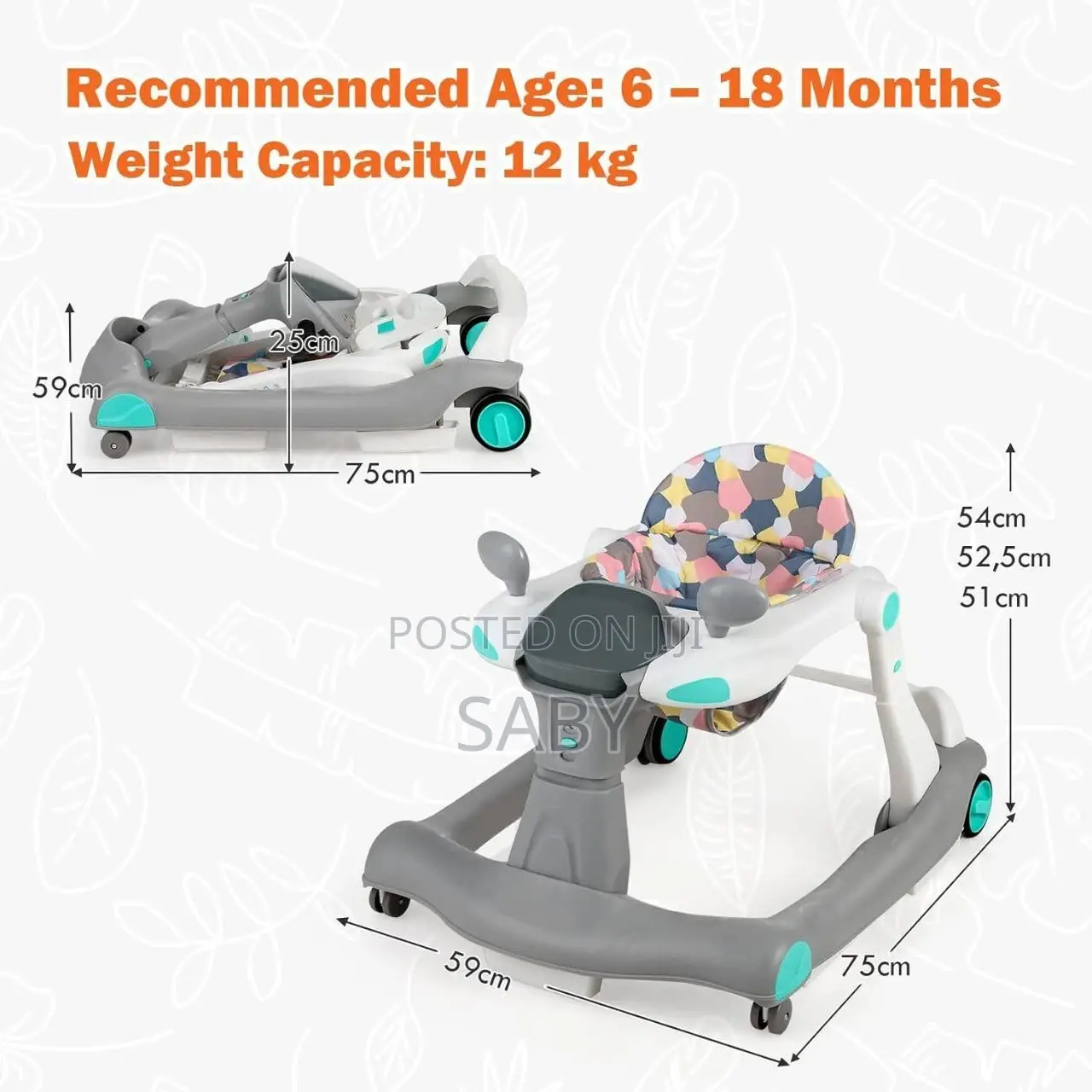 2-in-1 Multipurpose Baby Walker