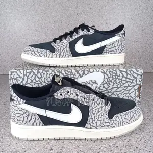 Original Nike Air Jordan 1 Low ‘Black Cement’ Shoes