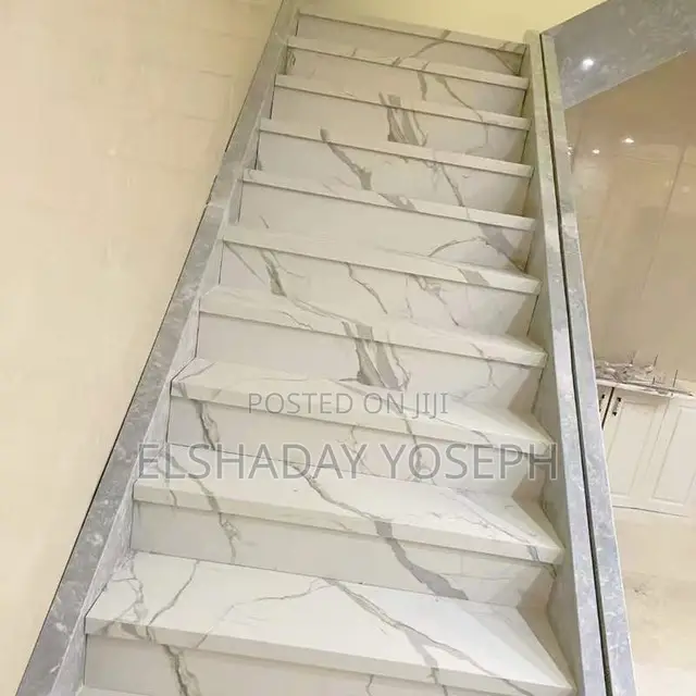 Stainless Steel Stairs Made in Quartz Stone